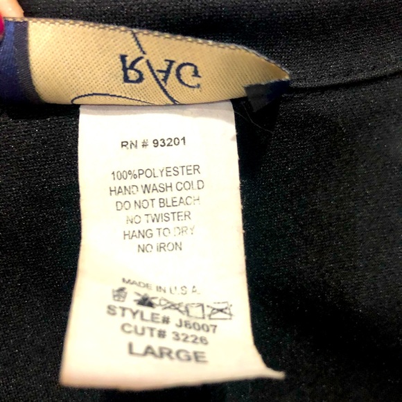 RAG buttoned blazer/suit jacket tailored black w/white stripes size L EUC - Picture 8 of 10